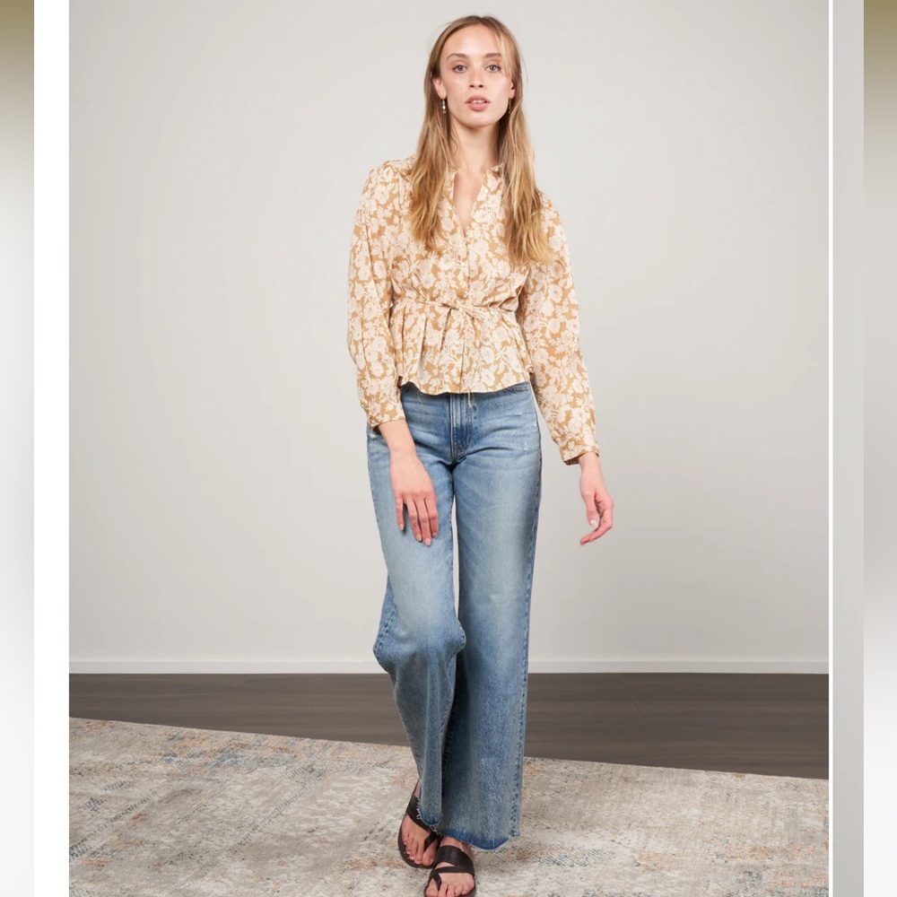SOLD the great
the stream top - oat wild brush floral Floral Button-Up Blouse - Picture 2 of 10